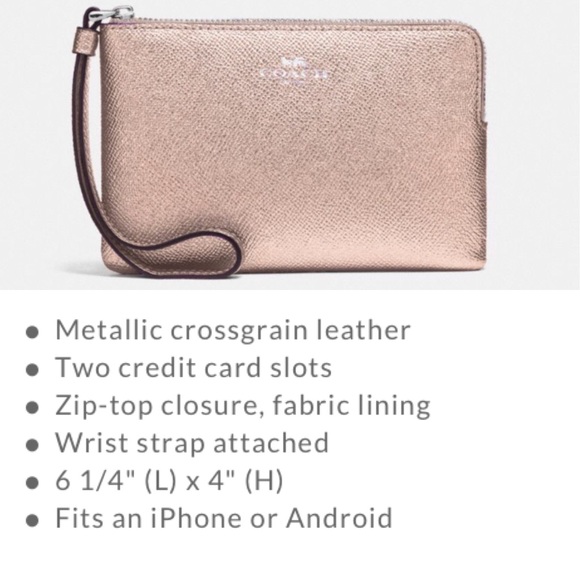  Silver/Platinum Coach Tote & Matching wristlet - Picture 3 of 8